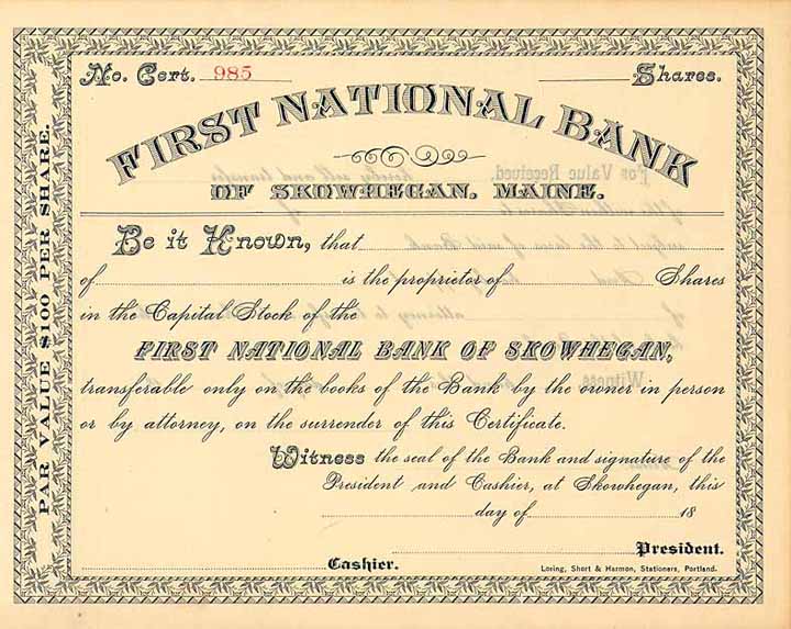 First National Bank of Skowhegan