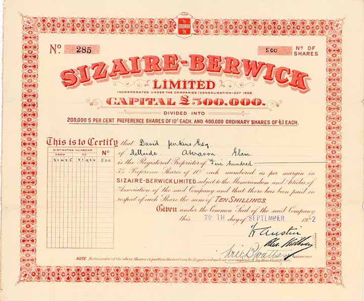 Sizaire-Berwick Ltd.