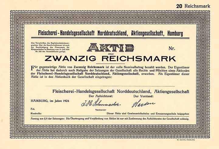 Fleischerei-Handelsgesellschaft Norddeutschland AG