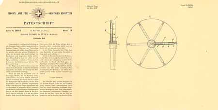 Patentschrift „Federndes Rad“ - NEESER