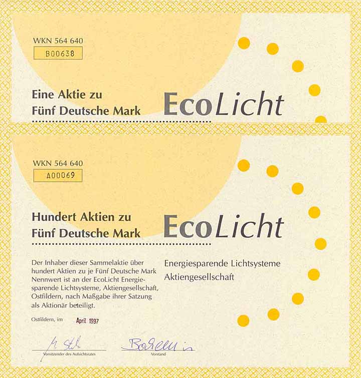 EcoLicht Energiesparende Lichtsysteme AG (2 Stücke)