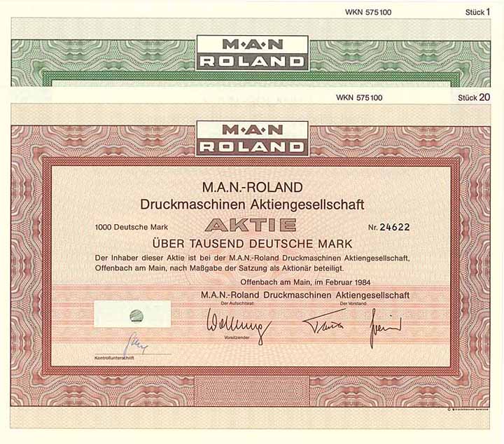 M.A.N.-Roland Druckmaschinen AG (2 Stücke)