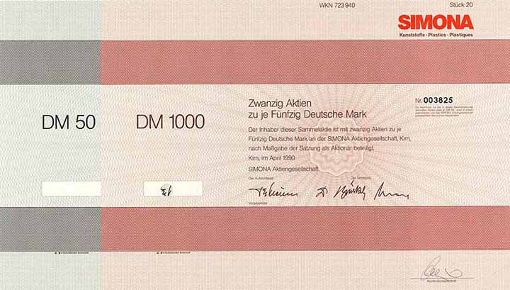 SIMONA AG (2 Stücke)