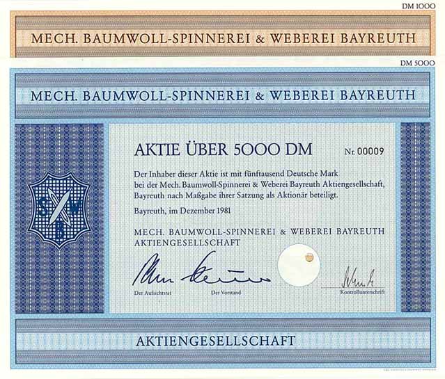 Mech. Baumwoll-Spinnerei & Weberei (2 Stücke)