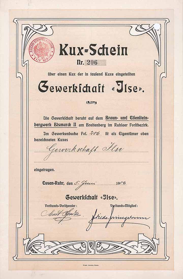 Gewerkschaft Ilse (OU: Friedrich Springorum)