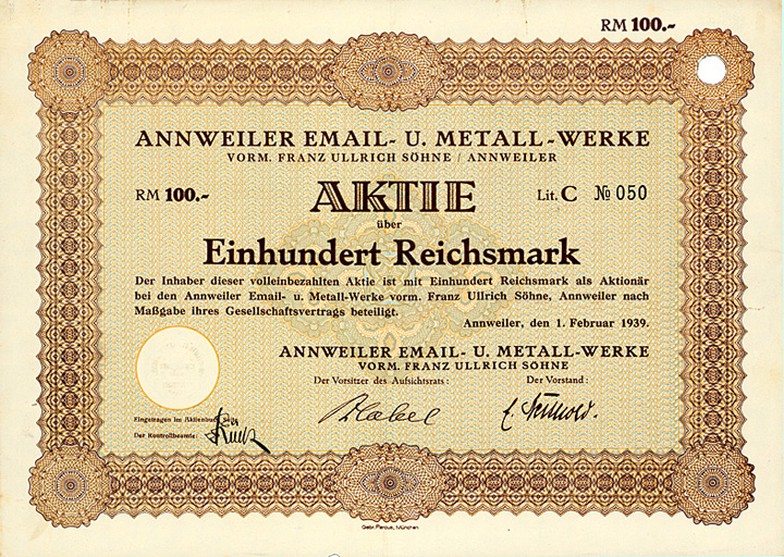 Annweiler Email- u. Metall-Werke vorm. Franz Ullrich Söhne