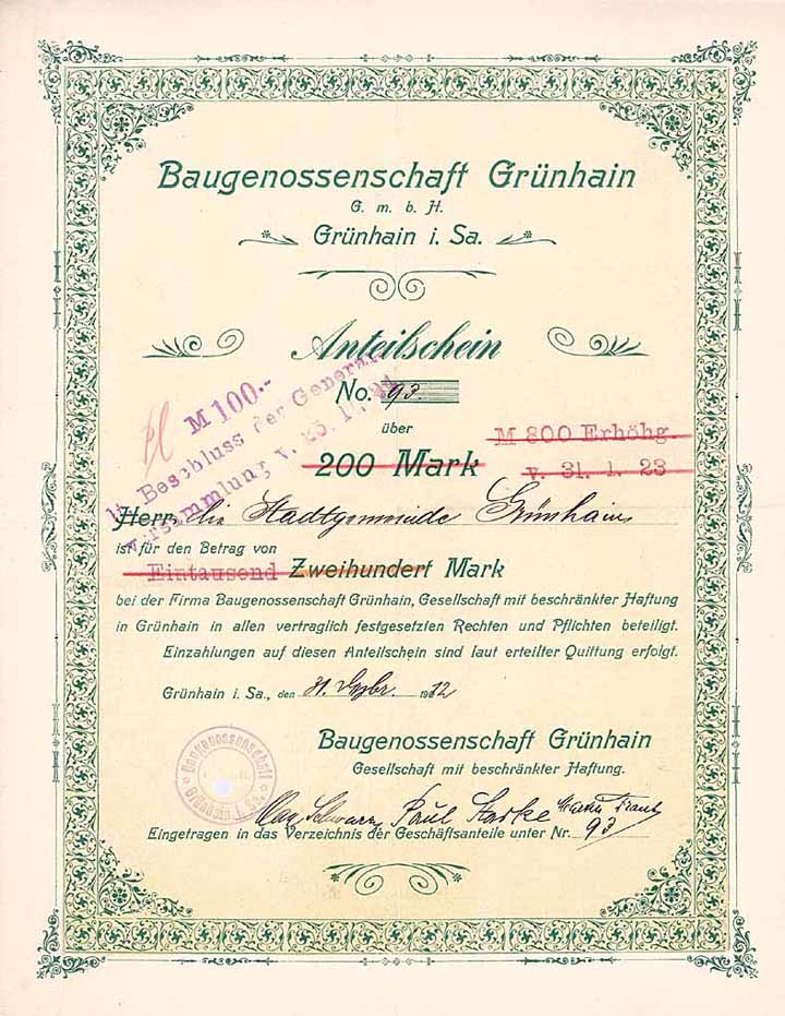 Baugenossenschaft Grünhain GmbH