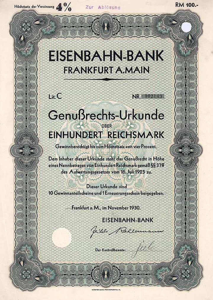 Eisenbahn-Bank