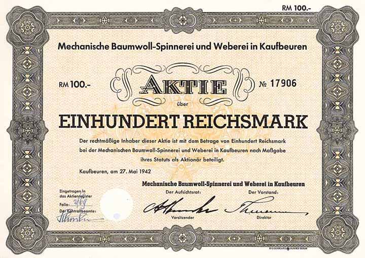 Mechanische Baumwoll-Spinnerei und Weberei