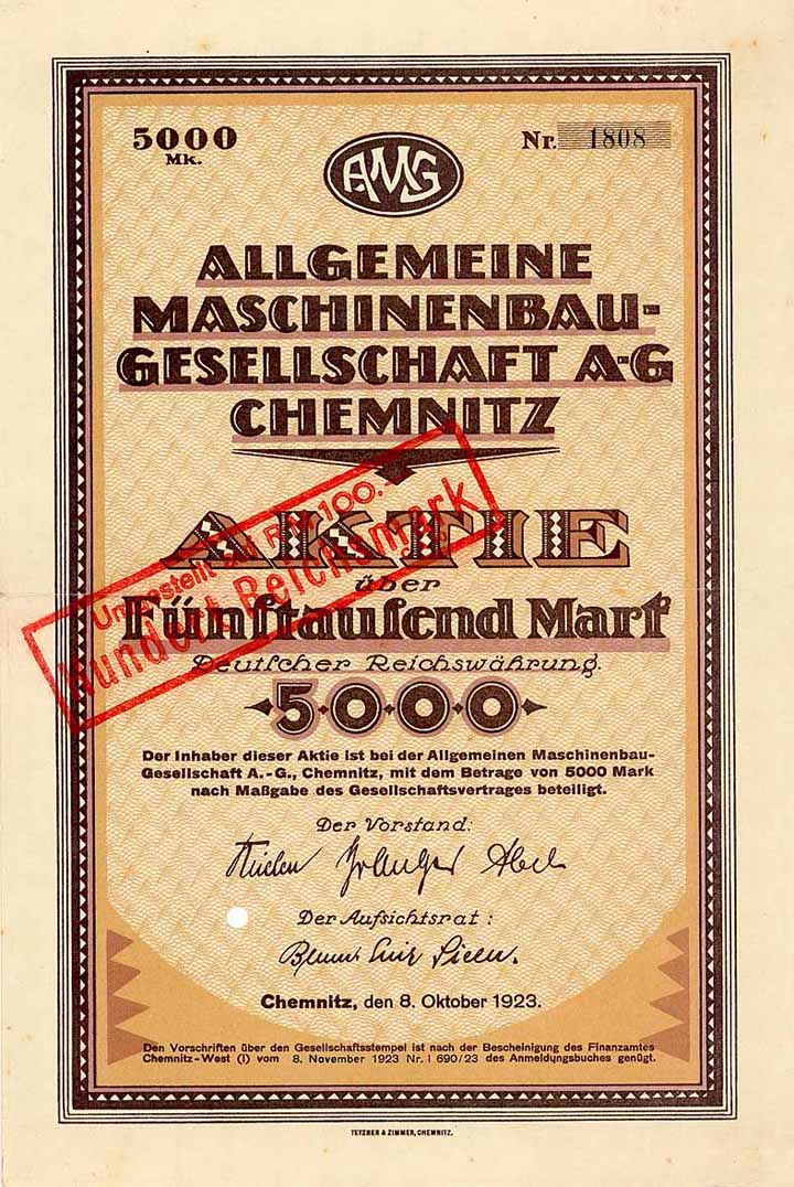 Allgemeine Maschinenbau-Gesellschaft AG