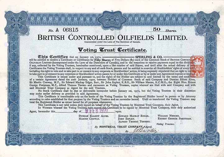 British Controlled Oilfields
