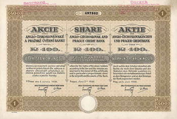 Anglo-Cechoslovakische und Prager Creditbank