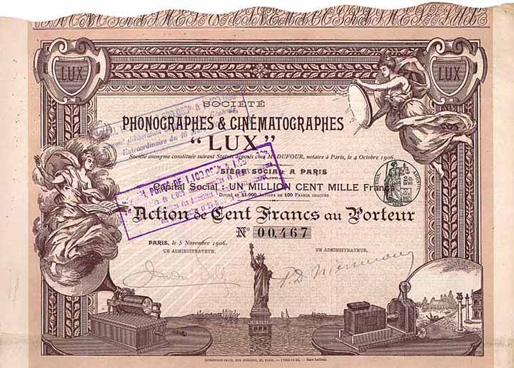 Soc. des Phonographes & Cinématographes "LUX" S.A.