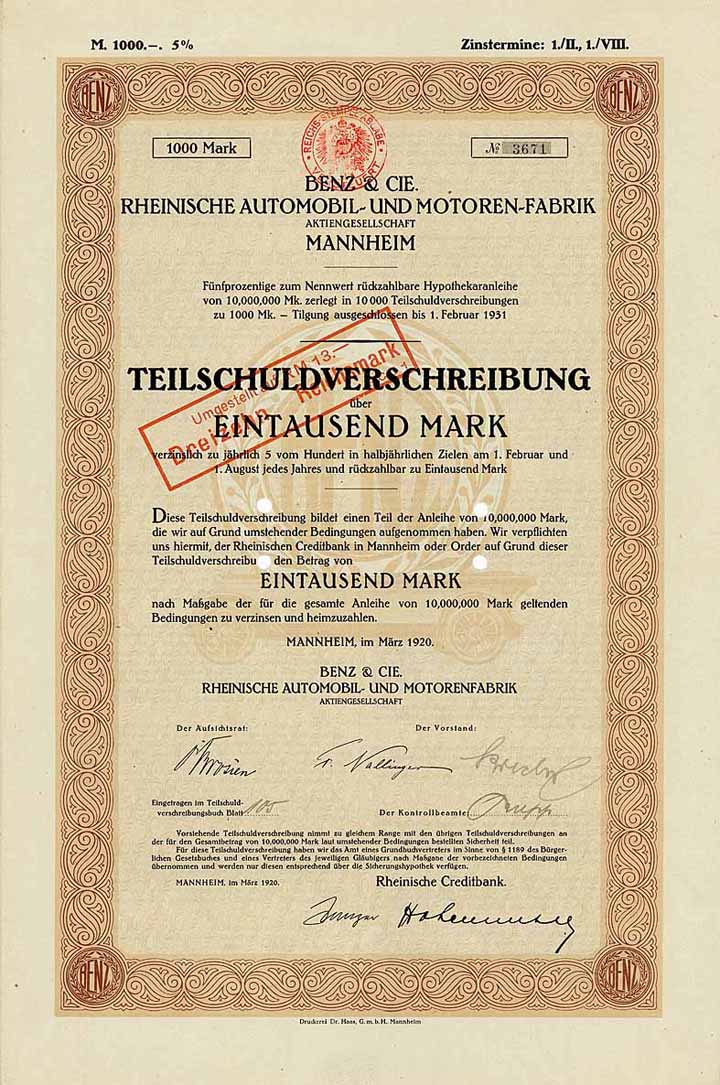 Benz & Cie. Rheinische Automobil- und Motorenfabrik AG