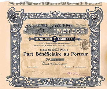Cie. des Automobiles “MÉTÉOR” S.A.