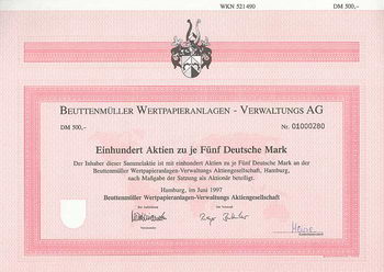 Beuttenmüller Wertpapieranlagen-Verwaltungs-AG