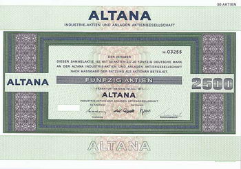 ALTANA Industrie-Aktien und Anlagen AG