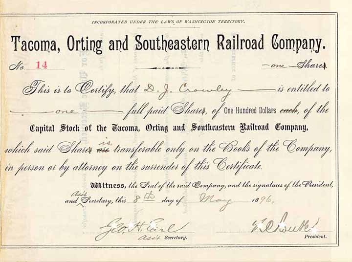 Tacoma, Orting & Southeastern Railroad