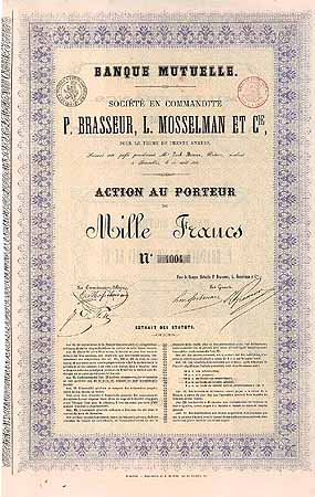 Banque Mutuelle Soc. en Commandite P. Brasseur, L. Mosselman et Cie.