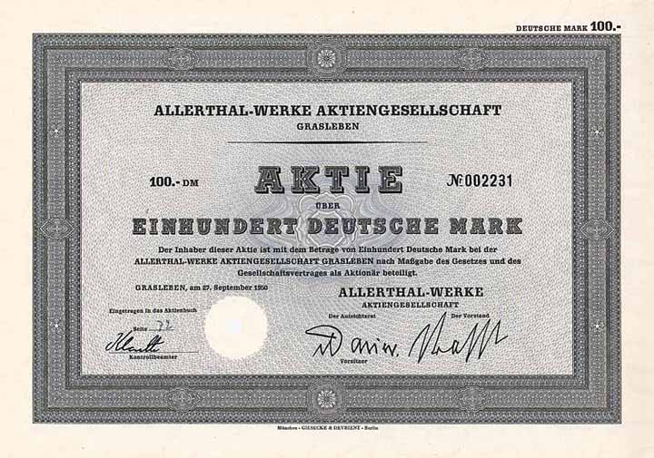 Allerthal-Werke AG