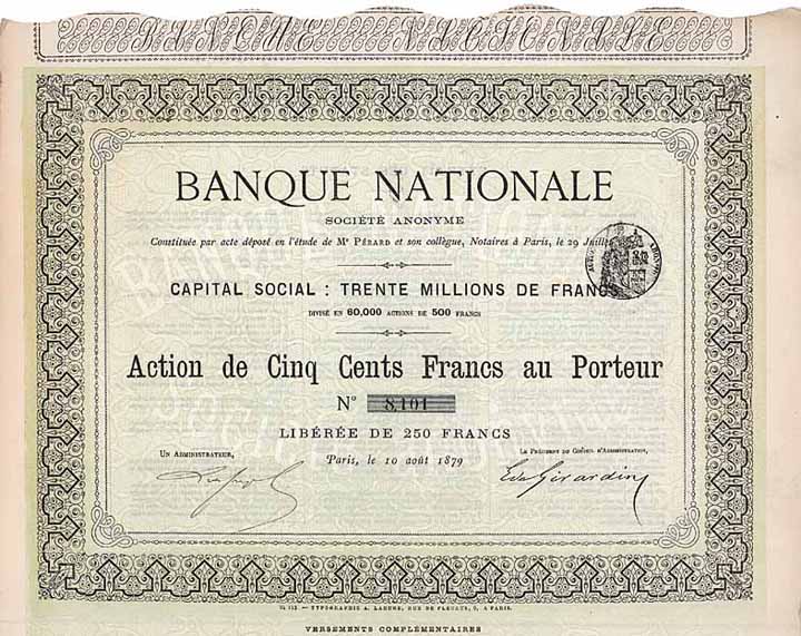 Banque Nationale S.A.