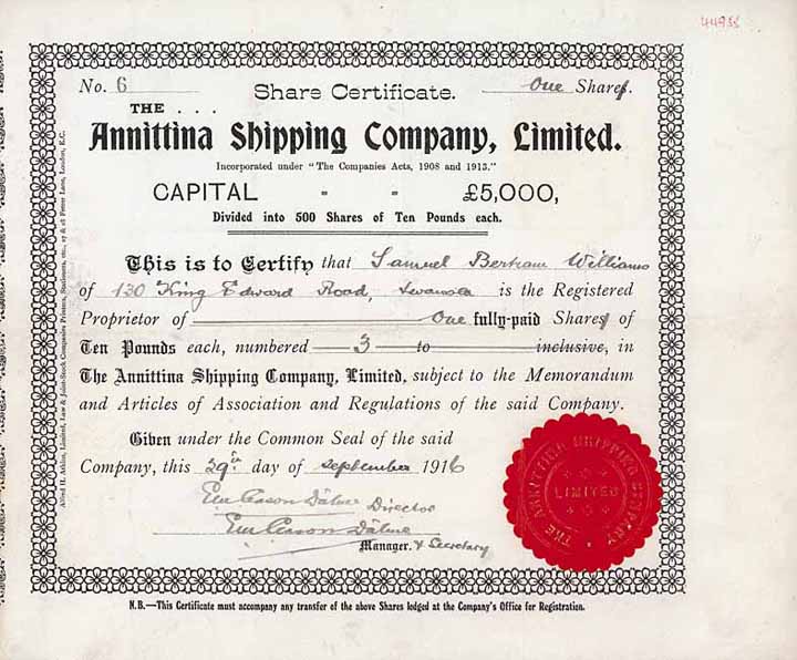 Annittina Shipping Co.