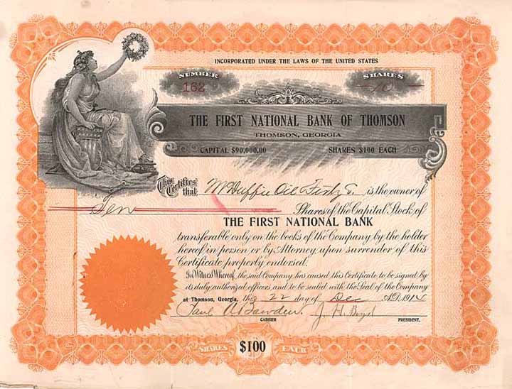 First National Bank of Thomson