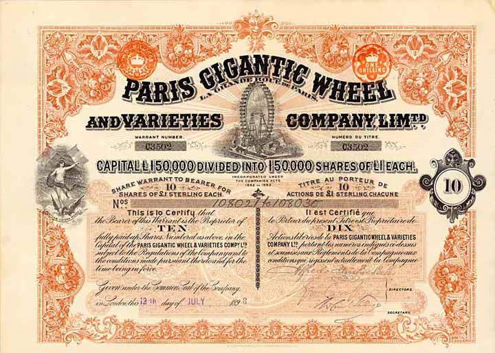 Paris Gigantic Wheel and Varieties Company, Ltd.