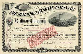 Bellaire, Zanesville & Cincinnati Railway (as reorganized)