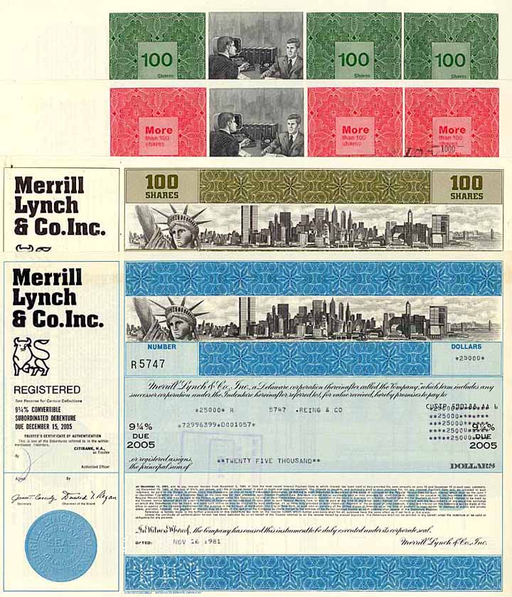 Merrill Lynch & Co. Inc. (4 Stücke)