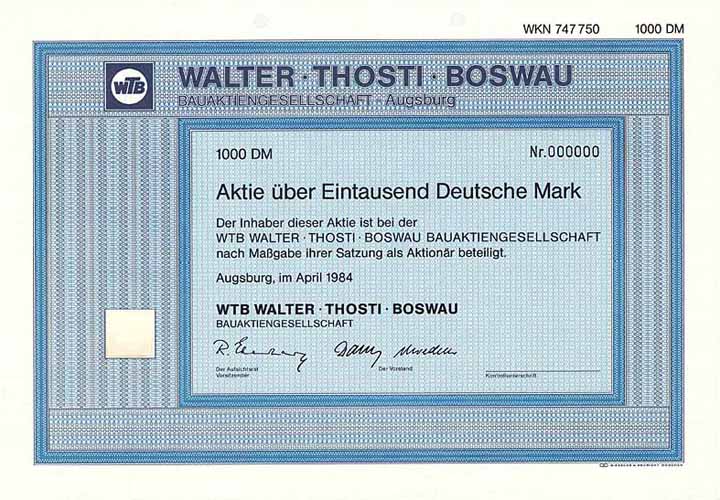 WTB Walter Thosti Boswau Bau-AG