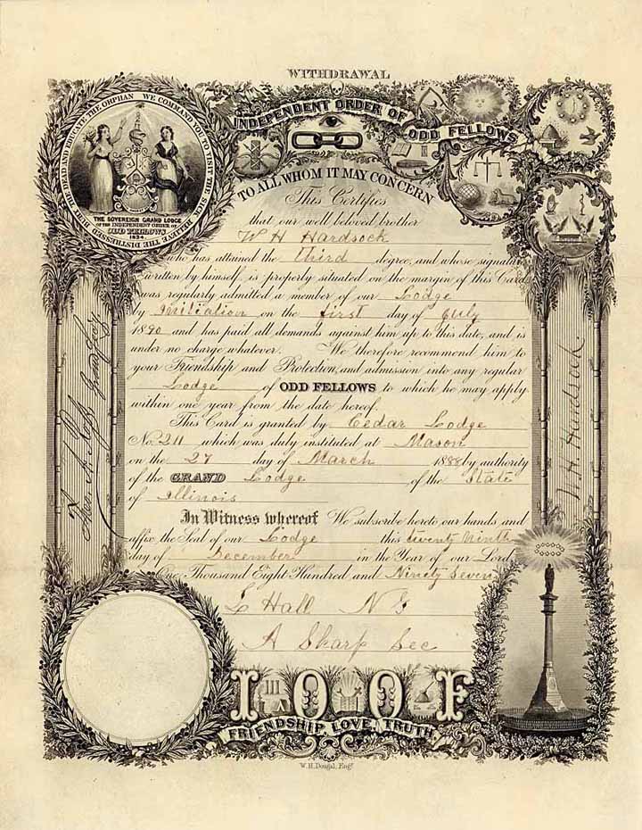 Cedar Lodge No. 211, Independent Order of Odd Fellows