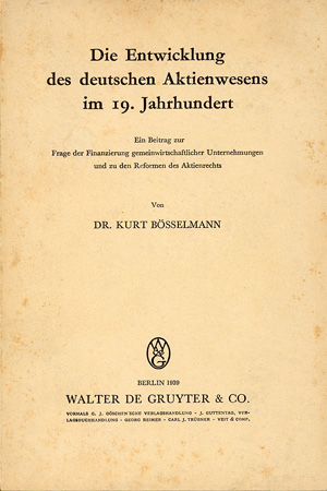 Die Entwicklung des deutschen Aktienwesens im 19. Jahrhundert