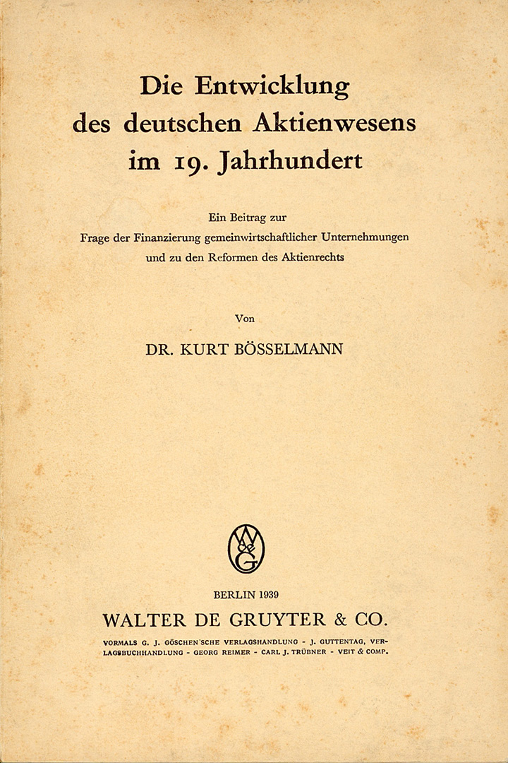 Die Entwicklung des deutschen Aktienwesens im 19. Jahrhundert