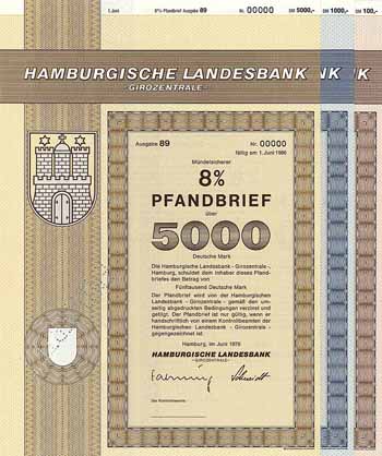 Hamburgische Landesbank -Girozentrale- (3 Stücke)