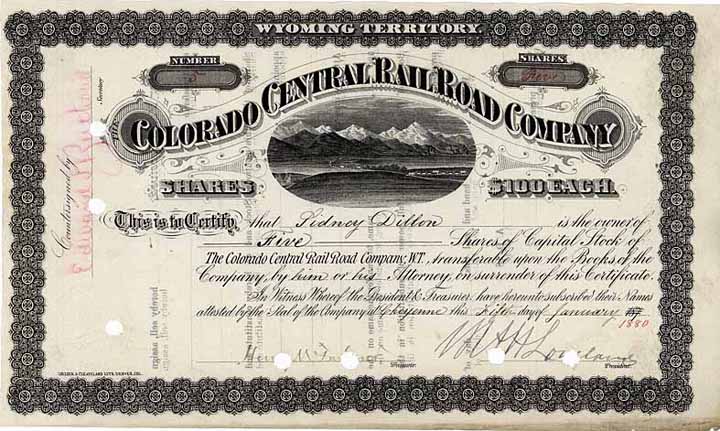 Colorado Central Railroad - Wyoming Territory (OU Loveland)