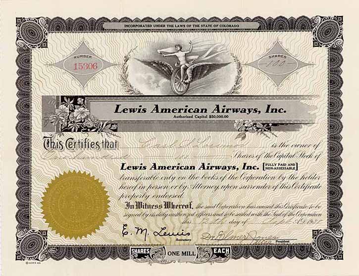 Lewis American Airways Inc.