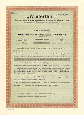 „Winterthur“ lebensversicherungs-Gesellschaft