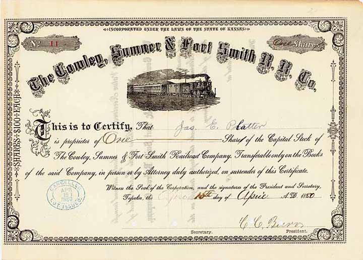 Cowley, Sumner & Fort Smith Railroad