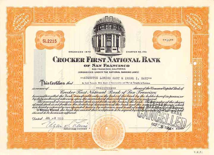 Crocker First National Bank