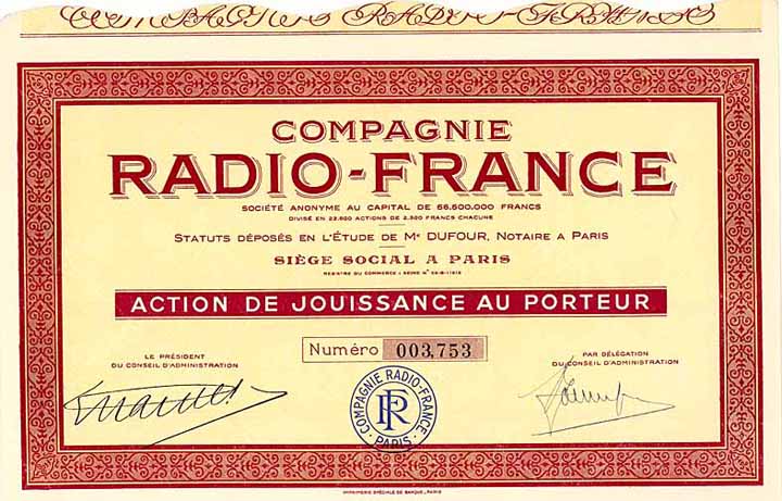 Cie. Radio-France S.A.