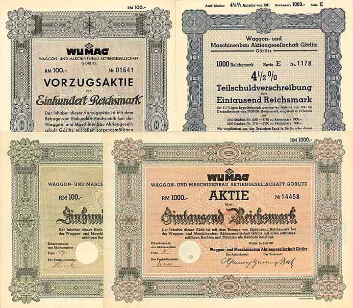 Waggon- und Maschinenbau AG (WUMAG) (8 Stücke)