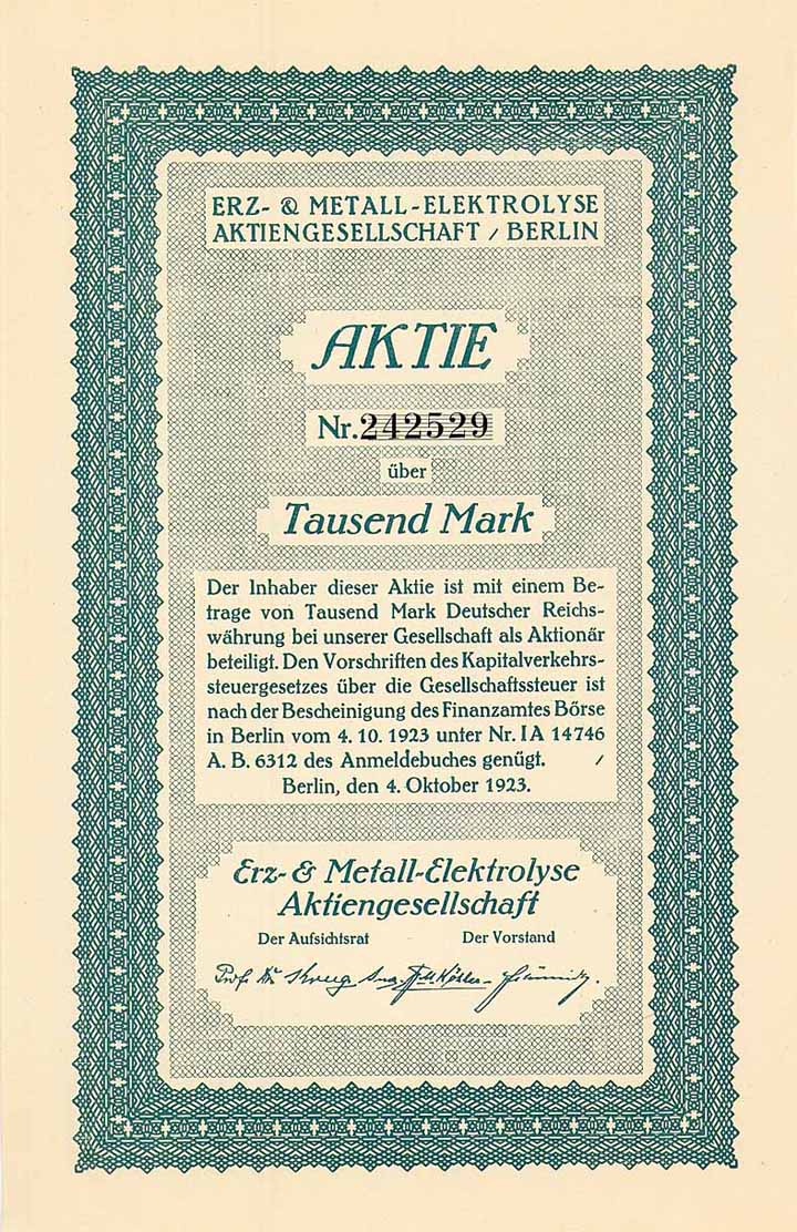 Erz- & Metall-Elektrolyse AG
