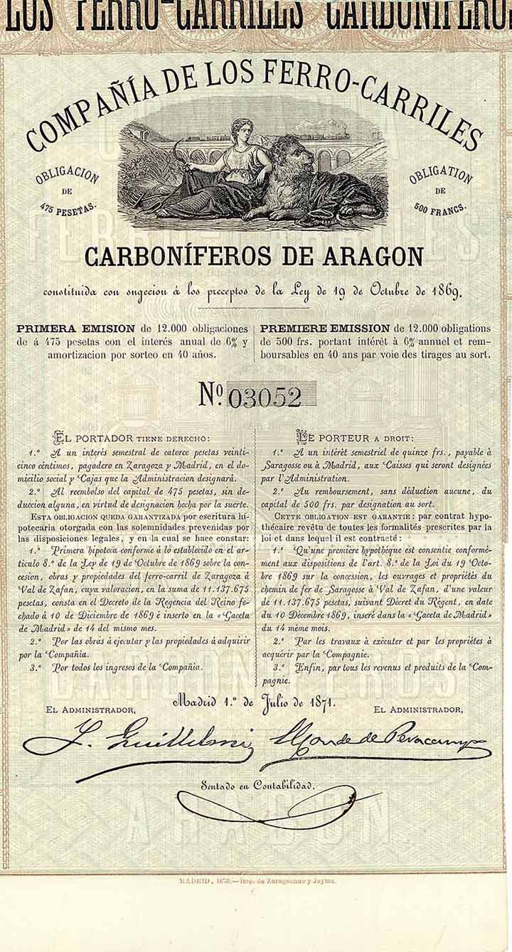 Cia. de los Ferro-Carriles Carboniferos de Aragon