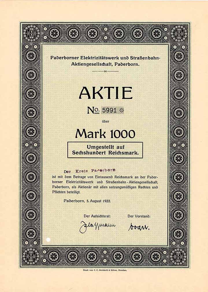 Paderborner Elektrizitätswerk und Straßenbahn-AG