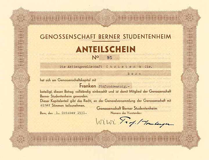 Genossenschaft Berner Studentenheim