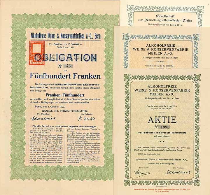 Alkoholfreie Weine & Konservenfabrik AG (4 Stücke)