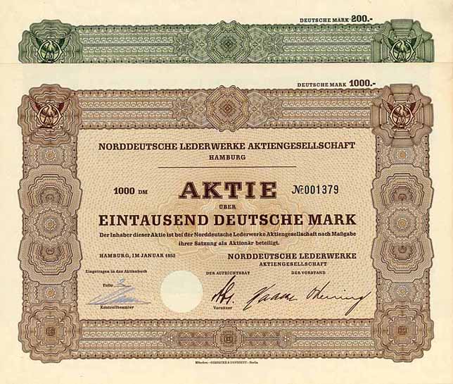 Norddeutsche Lederwerke AG (2 Stücke)
