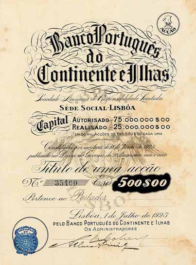Banco Portugues do Continente e Ilhas S.A.