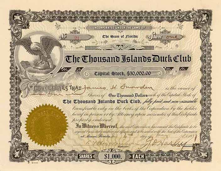 The Thousand Islands Duck Club